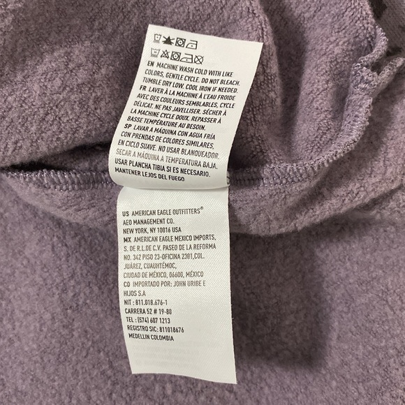 Woman’s AE leopard print dusty purple jegging fit hoodie size L - Picture 5 of 5